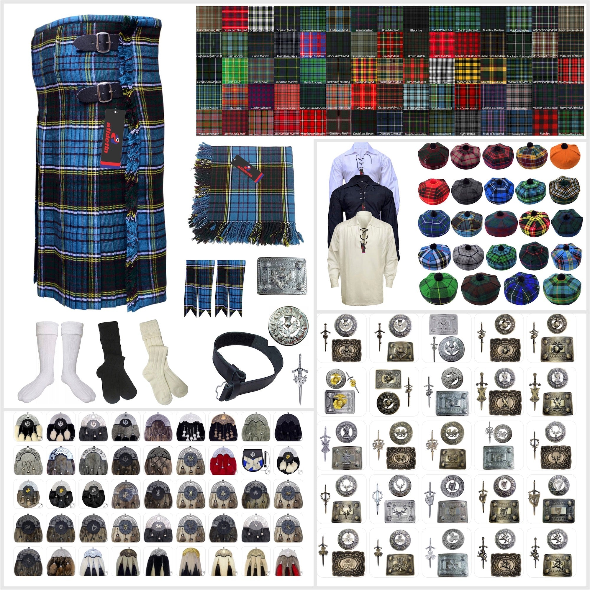Custom Anderson Tartan Kilt Outfit - Scottish Elegance Redefined
