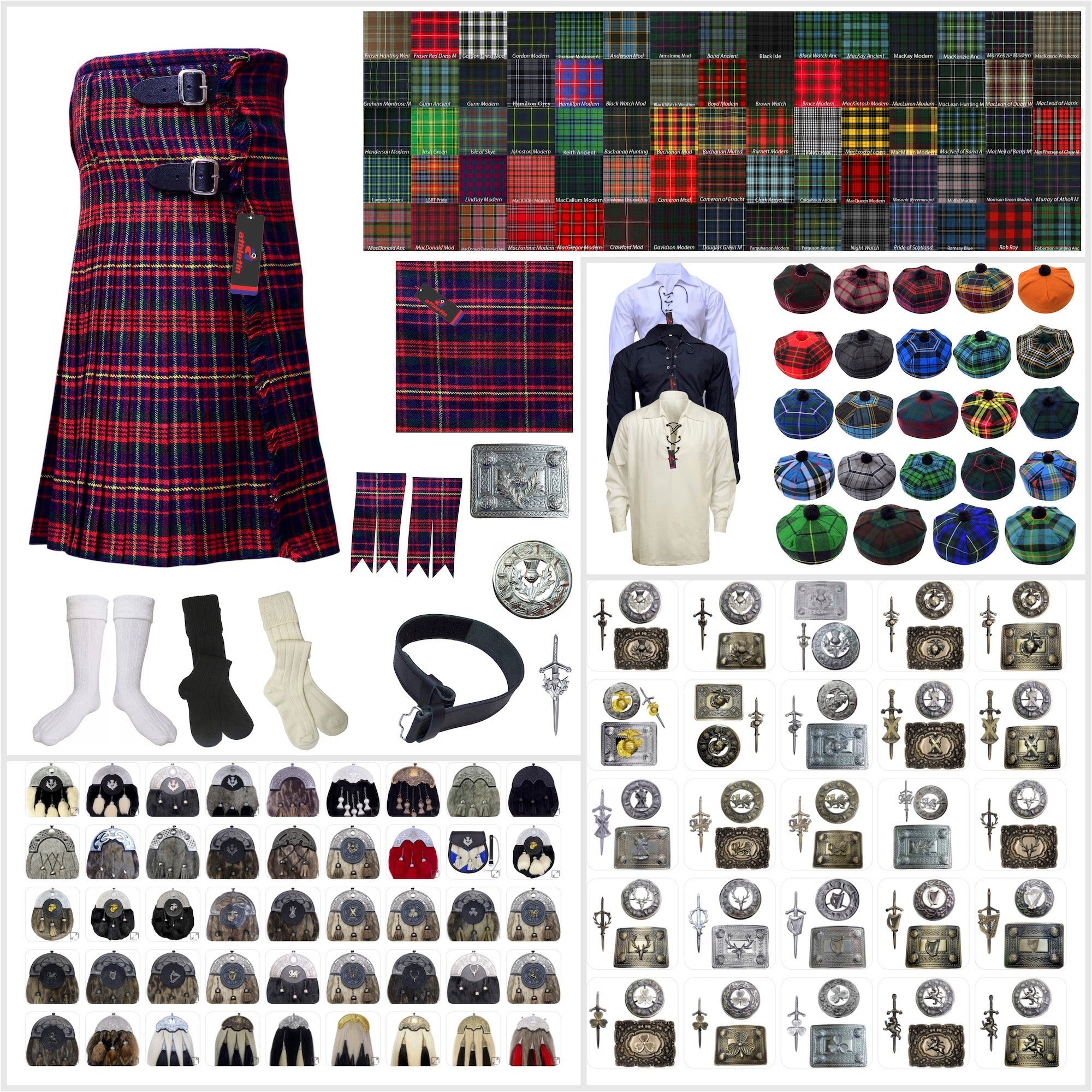 Cameron of Erracht Tartan Kilt Outfit - Traditional Scottish Elegance