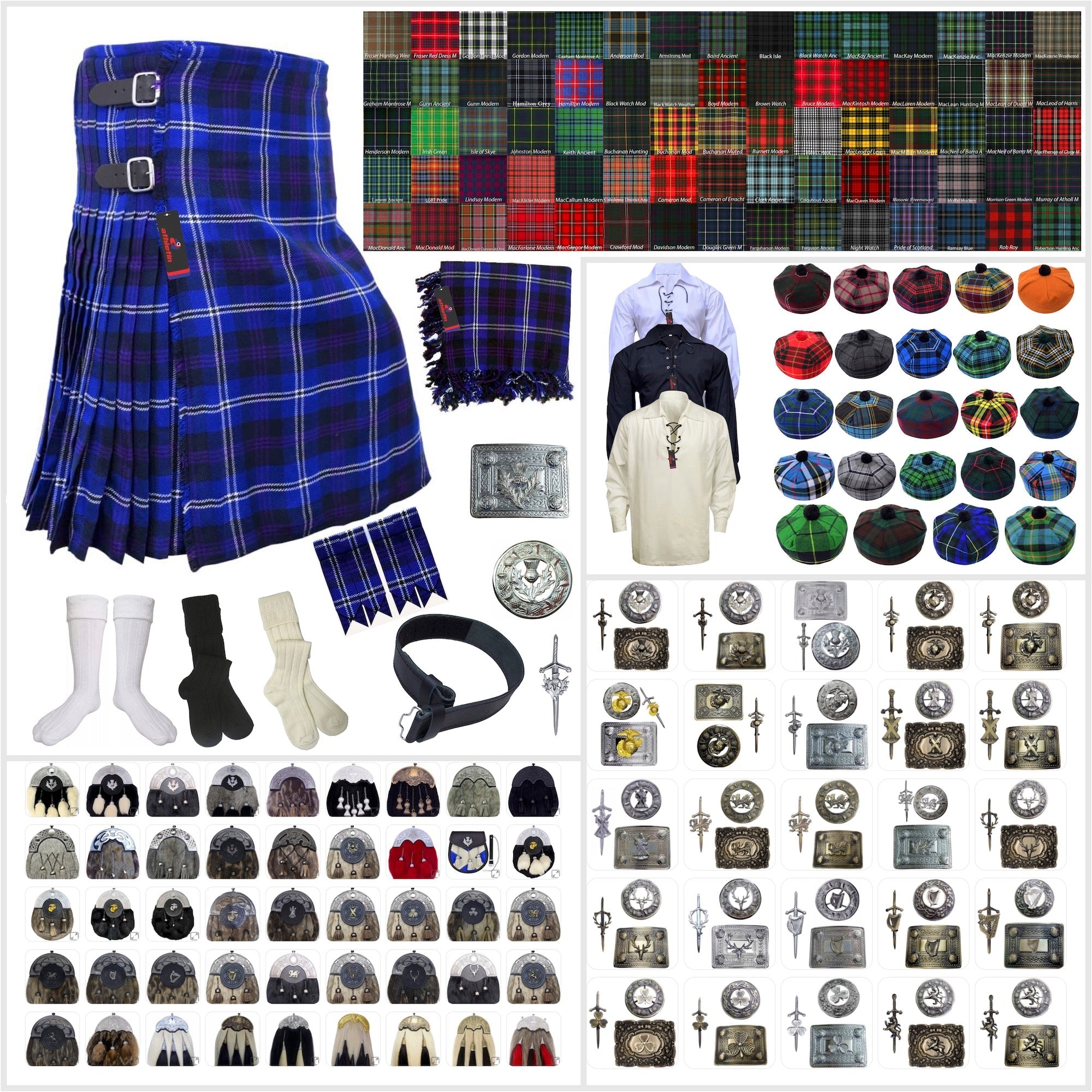 Heritage of Scotland Tartan Kilt Outfit - Authentic Scottish Attire