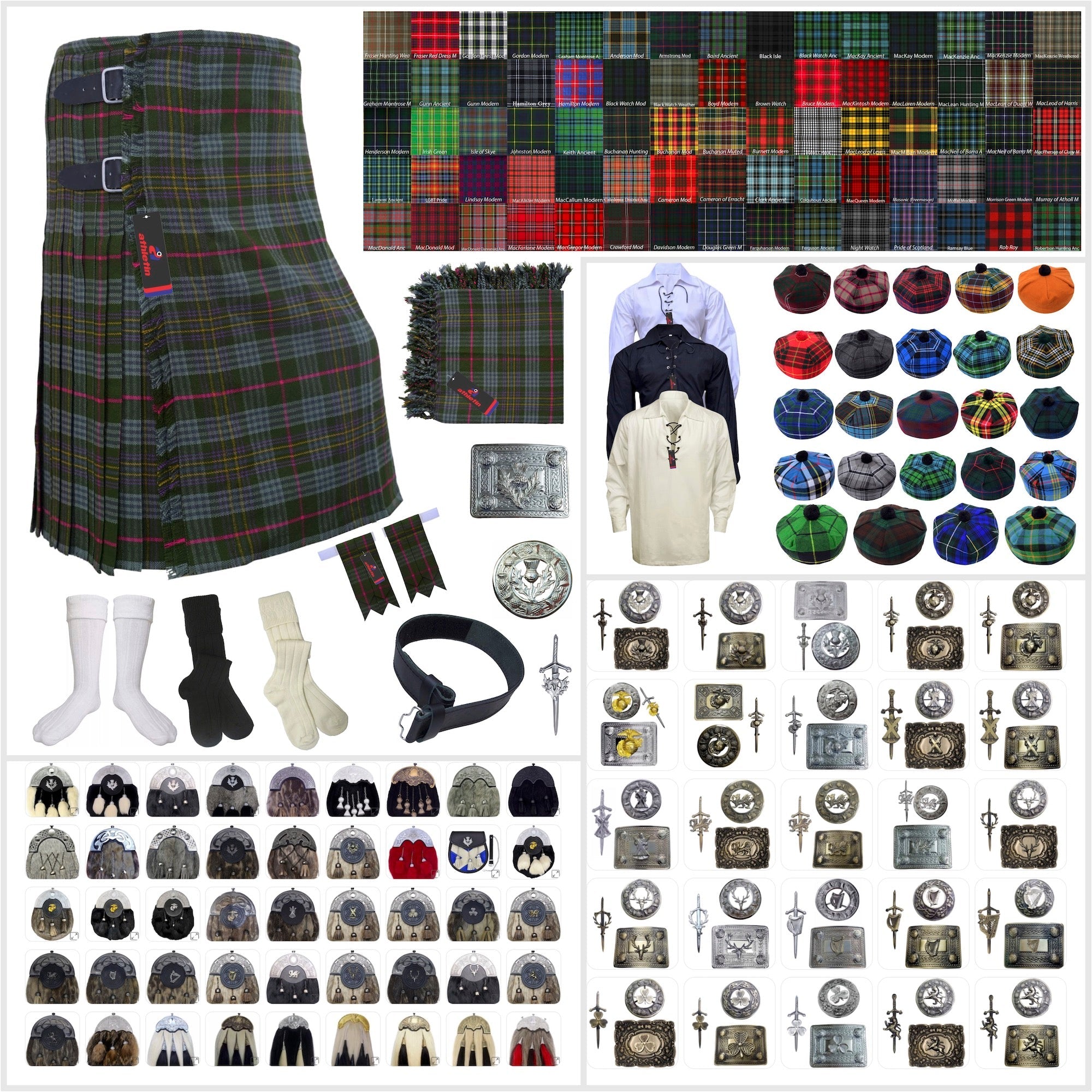 Kennedy Tartan Kilt Outfit - Authentic Scottish Clan Attire