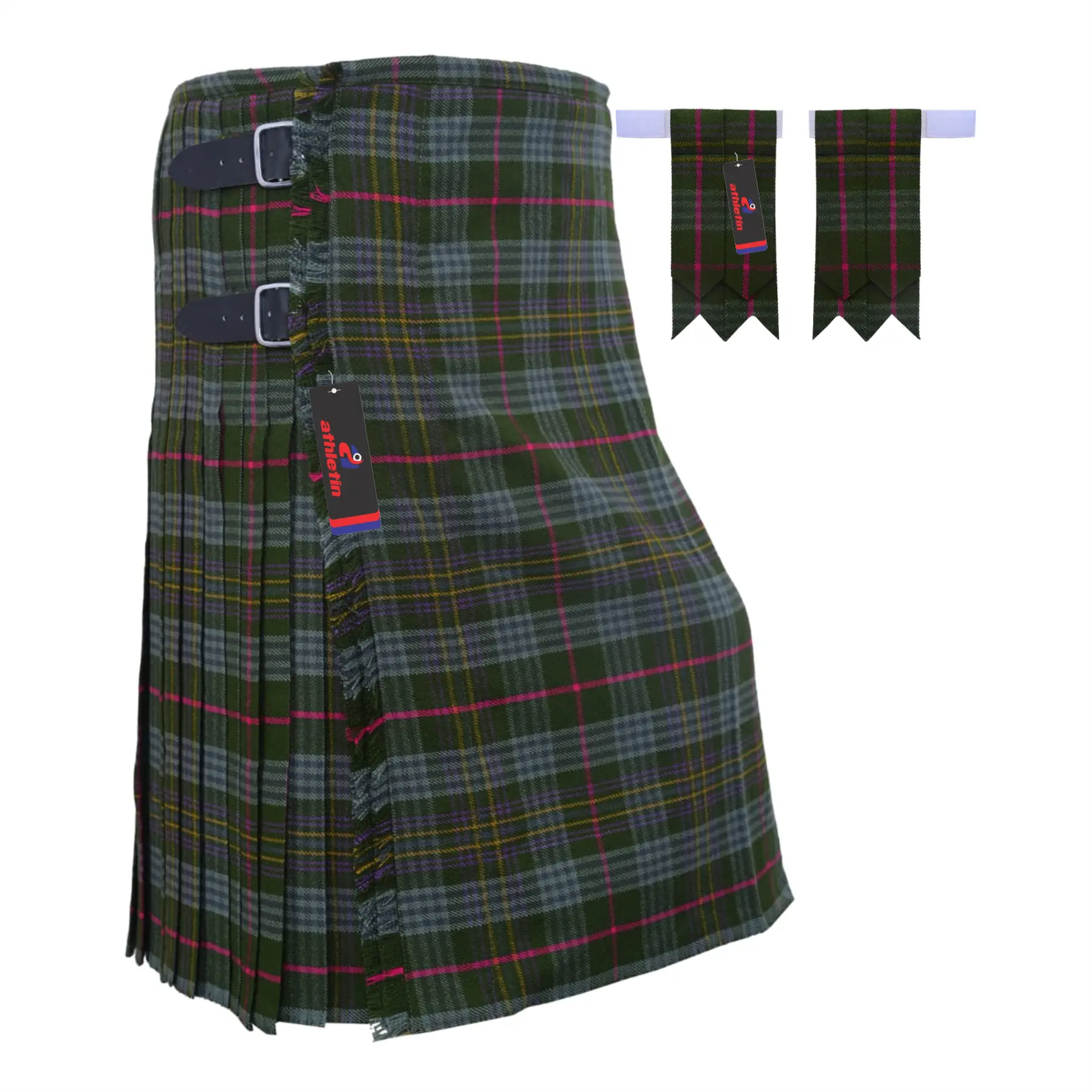 Weathered-Kennedy Kilts for Men - Tartan Plaid Mens Kilt Weathered-Kennedy Kilts for Men - Tartan Plaid Mens Kilt