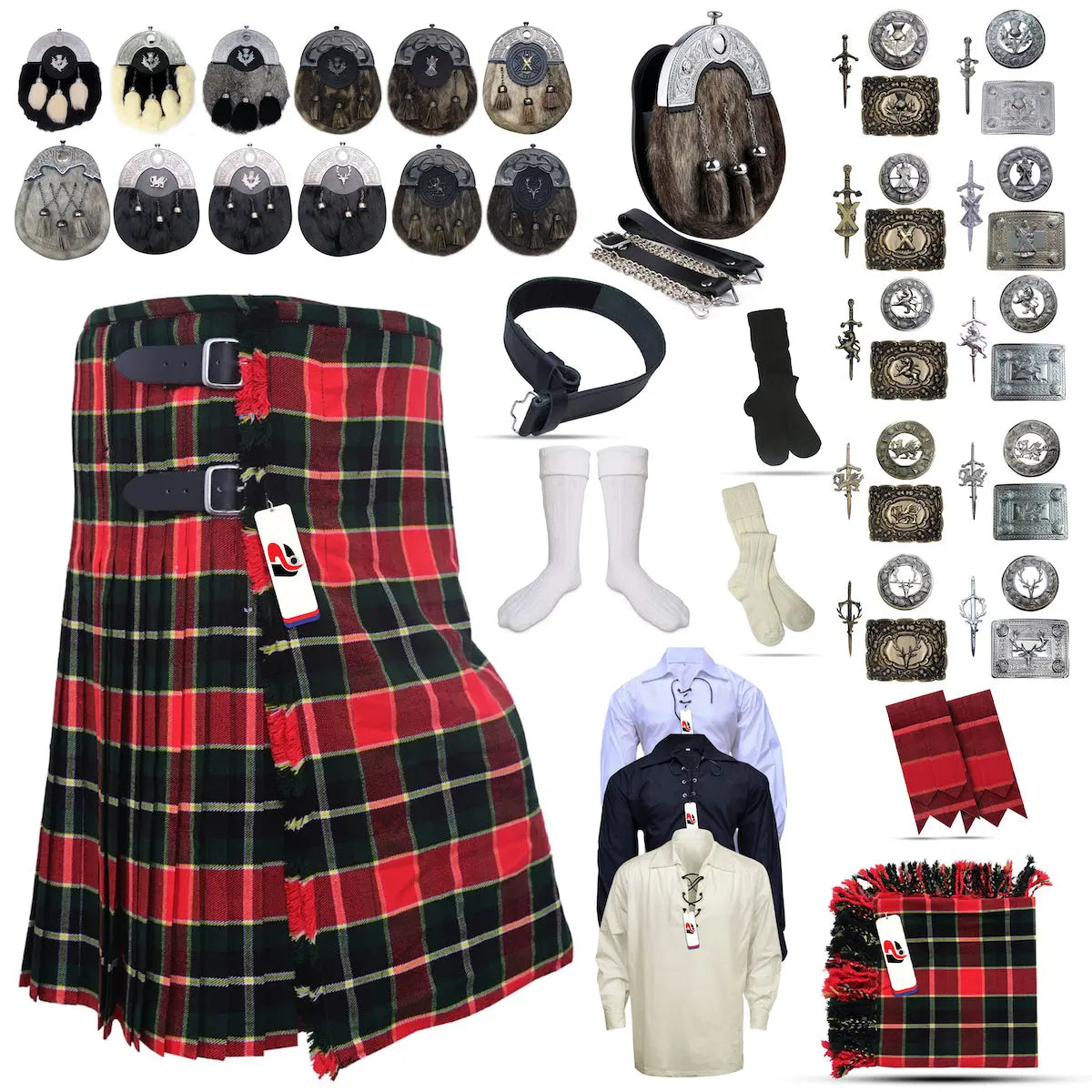 MacLachlan-Hunting Tailor-made Scottish Mens Kilt Outfit - Tartan Plaid Kilts for Men MacLachlan-Hunting Tailor-made Scottish Mens Kilt Outfit - Tartan Plaid Kilts for Men