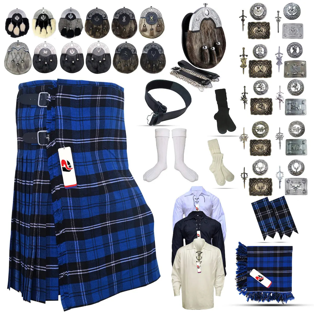 Tailor-made Scottish Mens Kilt Outfit - Tartan Plaid Kilts for Men  Tailor-made Scottish Mens Kilt Outfit - Tartan Plaid Kilts for Men