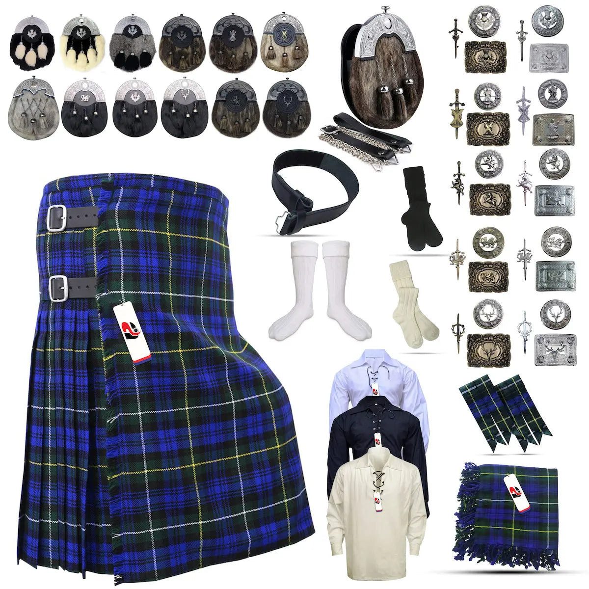 Argyll-of-Campbell Tailor-made Scottish Mens Kilt Outfit - Tartan Plaid Kilts for Men Argyll-of-Campbell Tailor-made Scottish Mens Kilt Outfit - Tartan Plaid Kilts for Men