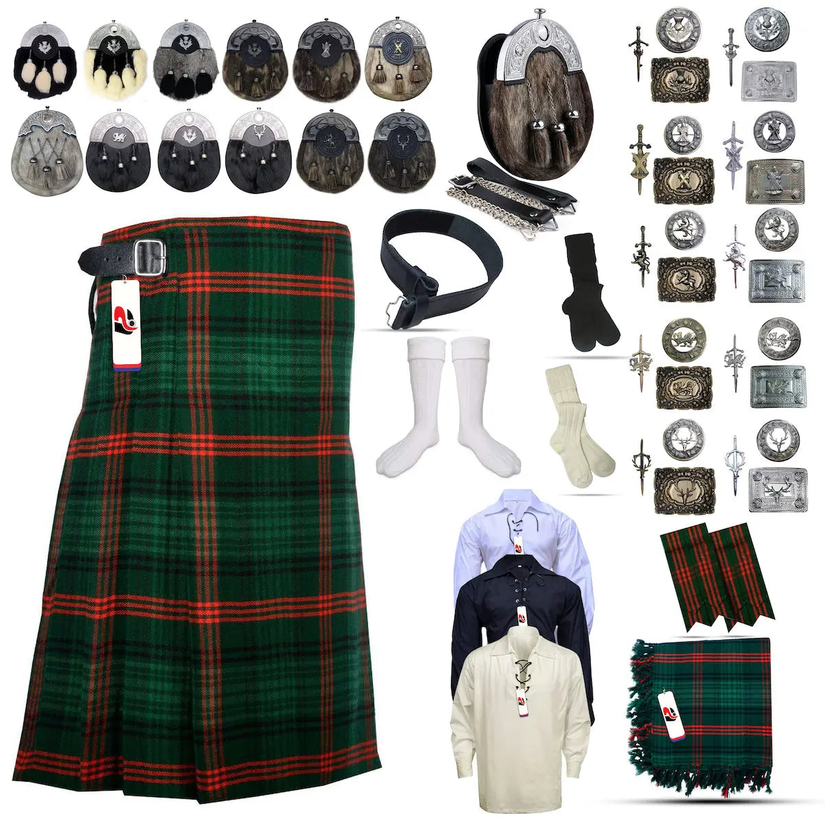 Ross-Hunting Tailor-made Scottish Mens Kilt Outfit - Tartan Plaid Kilts for Men Ross-Hunting Tailor-made Scottish Mens Kilt Outfit - Tartan Plaid Kilts for Men
