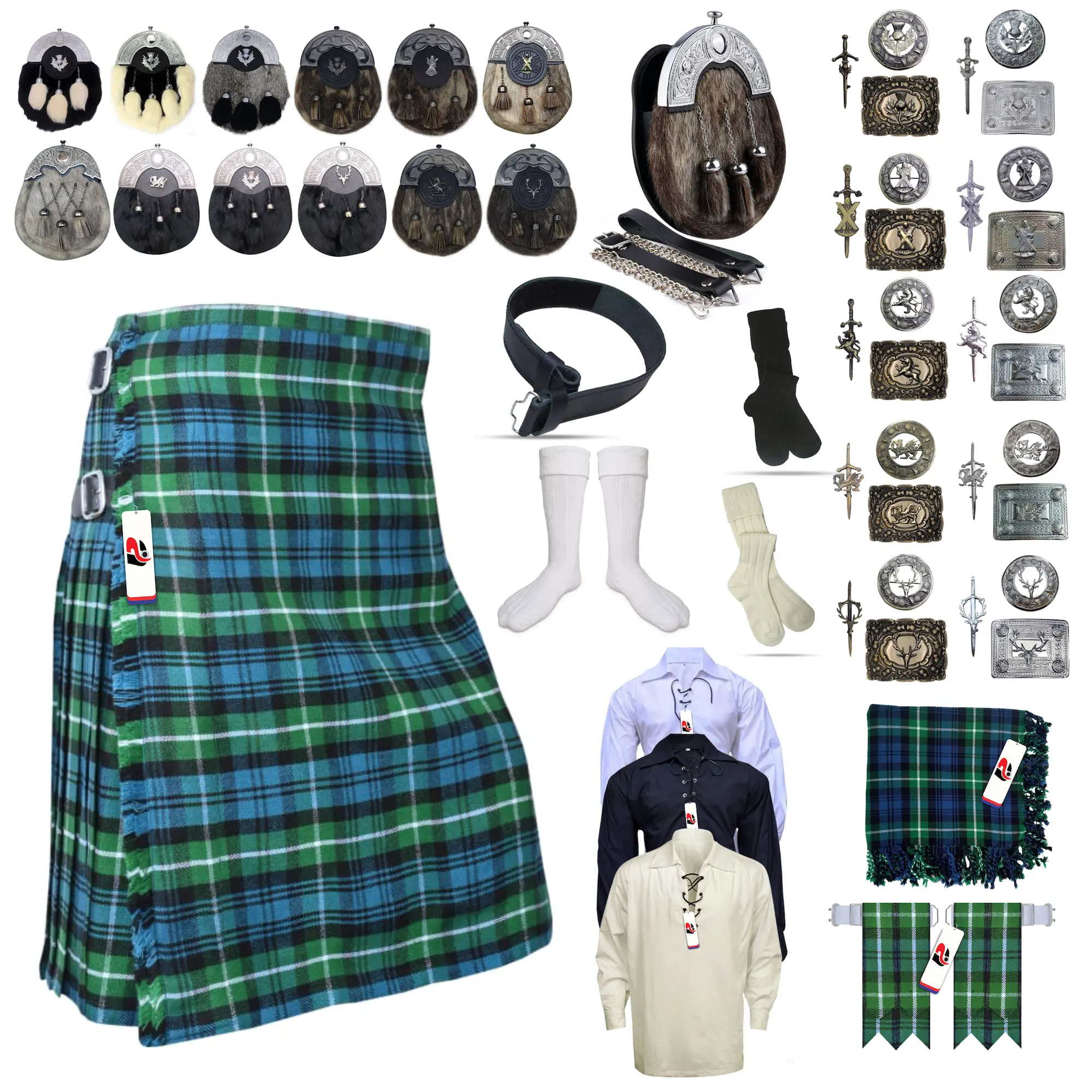 Lamont-Ancient Tailor-made Scottish Mens Kilt Outfit - Tartan Plaid Kilts for Men Lamont-Ancient Tailor-made Scottish Mens Kilt Outfit - Tartan Plaid Kilts for Men