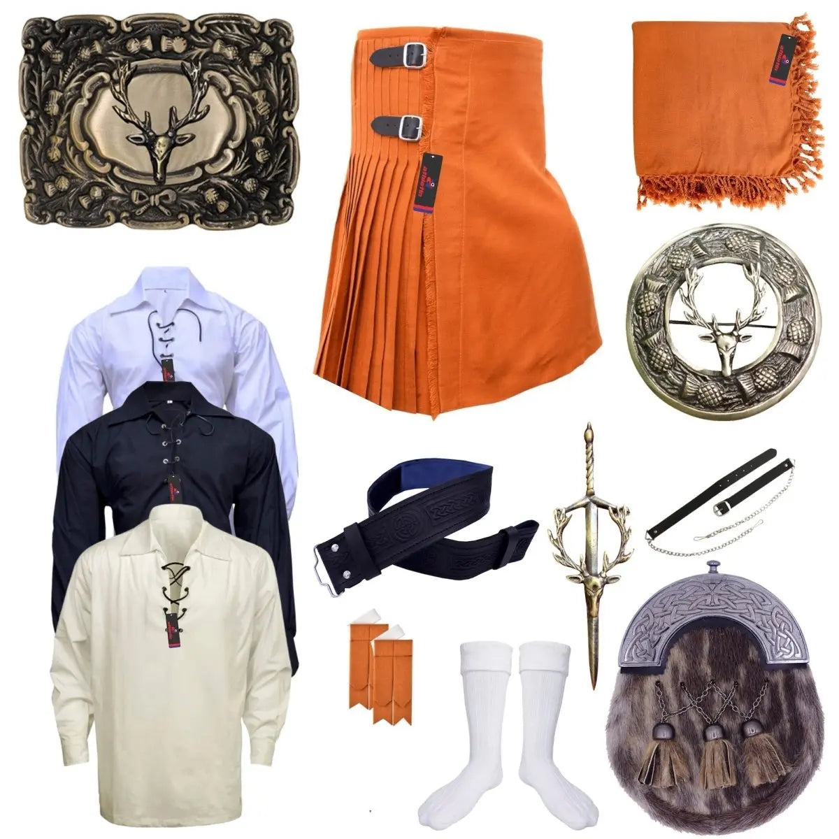 Irish Saffron Kilts for Men - Celebrate Gaelic Traditions  Irish Saffron Kilts for Men - Celebrate Gaelic Traditions