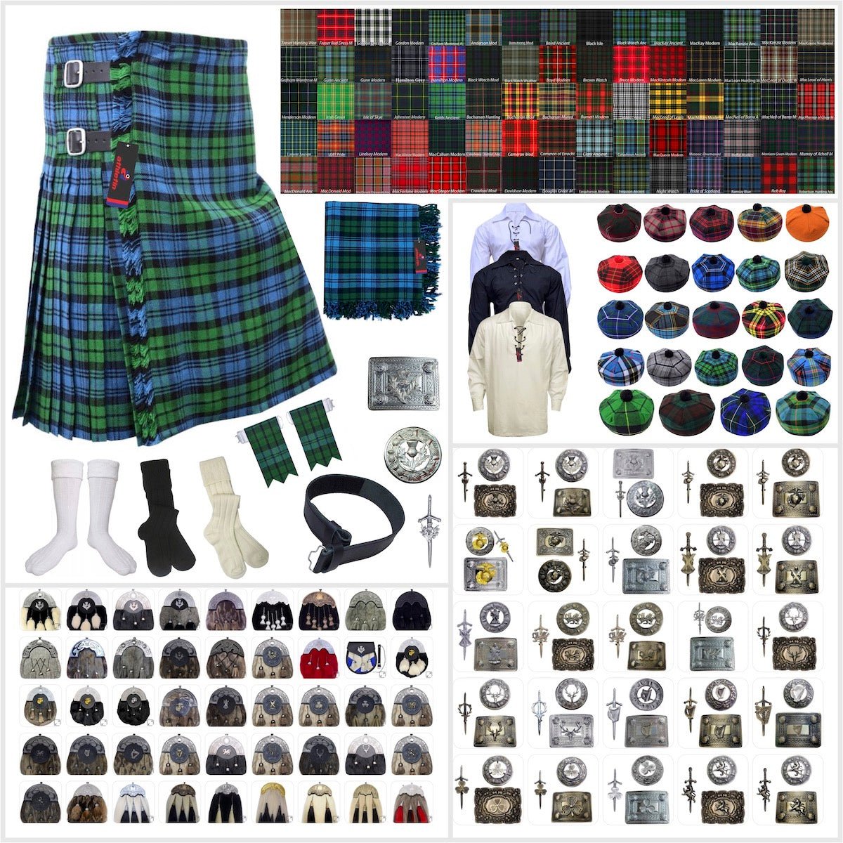 Exclusive Campbell Tartan Kilt Outfit - Embrace Highland Legacy