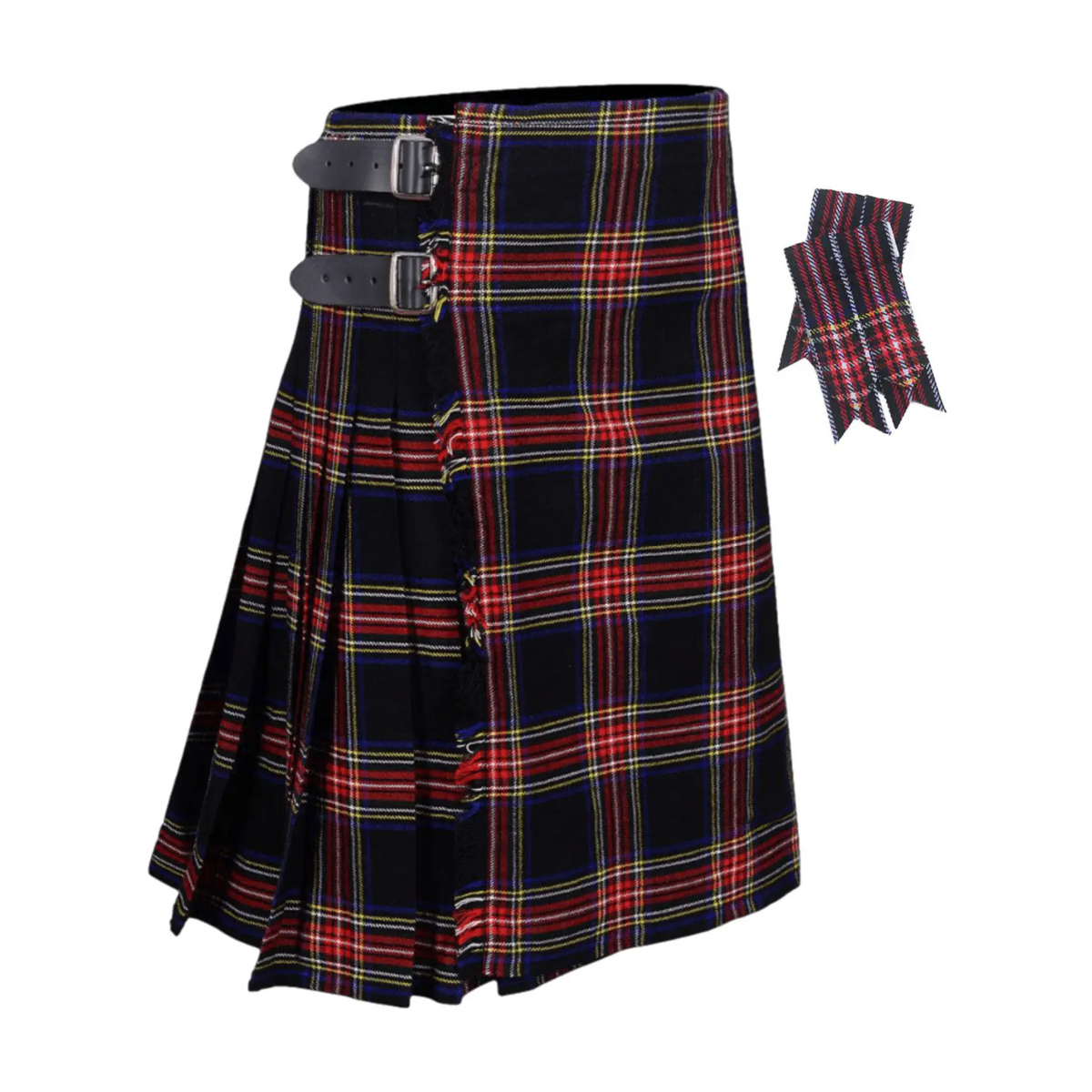 Black-Stewart Kilts for Men - Tartan Plaid Mens Kilt