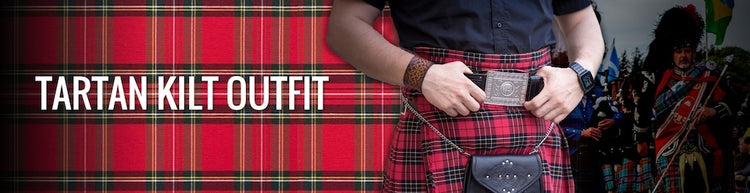 Authentic Scottish Highland Clan Tartan Kilt Outfit