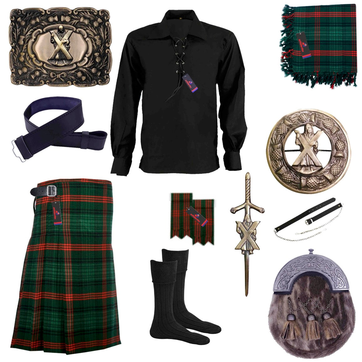 Ross Hunting Scottish Highland Kilt ST Andrew Outfit - Athletin