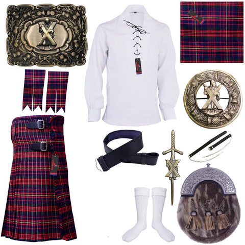 Cameron of Erracht Tartan Kilt Scottish Outfit