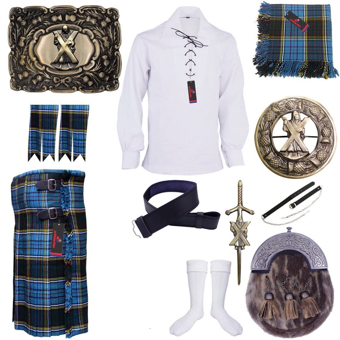 Clan Anderson Tartan Kilt Outfit