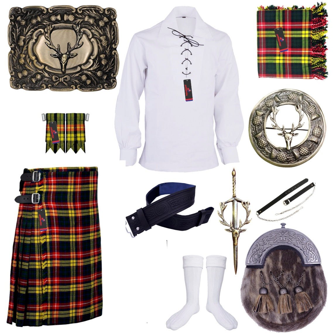 Clan Buchanan Tartan Kilt Outfit