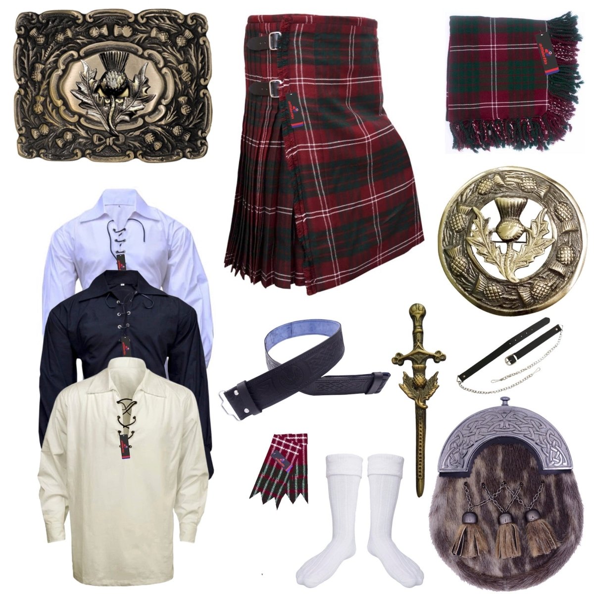 Clan Crawford Tartan Kilt Outfit