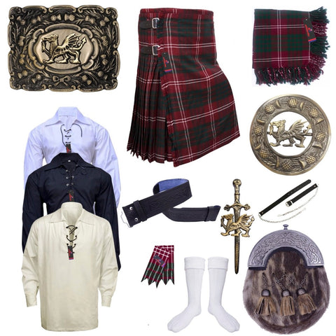 Clan Crawford Tartan Kilt Outfit