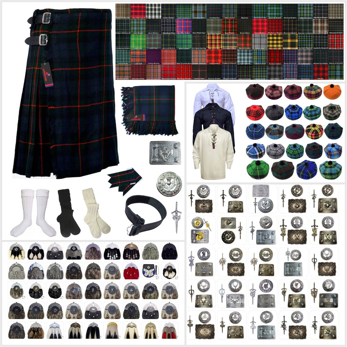 Clan Gunn Tartan Highland Kilt Outfit