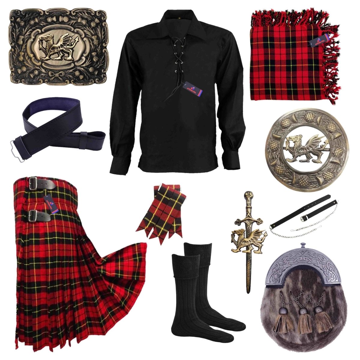 Clan Wallace Tartan Kilt Outfit