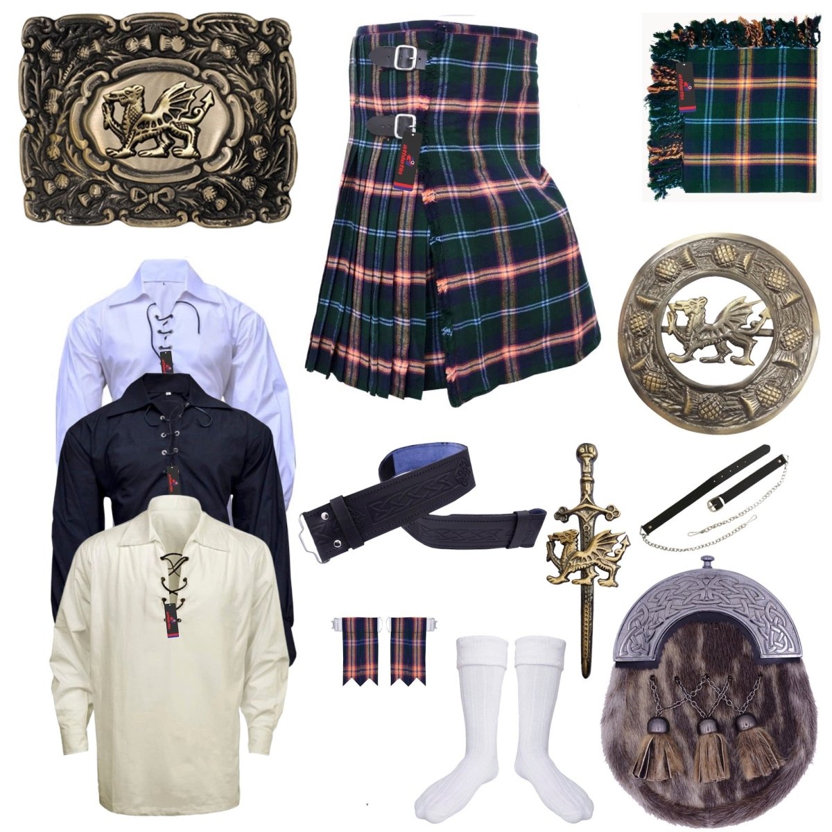 Clan Young Tartan Kilt Outfit