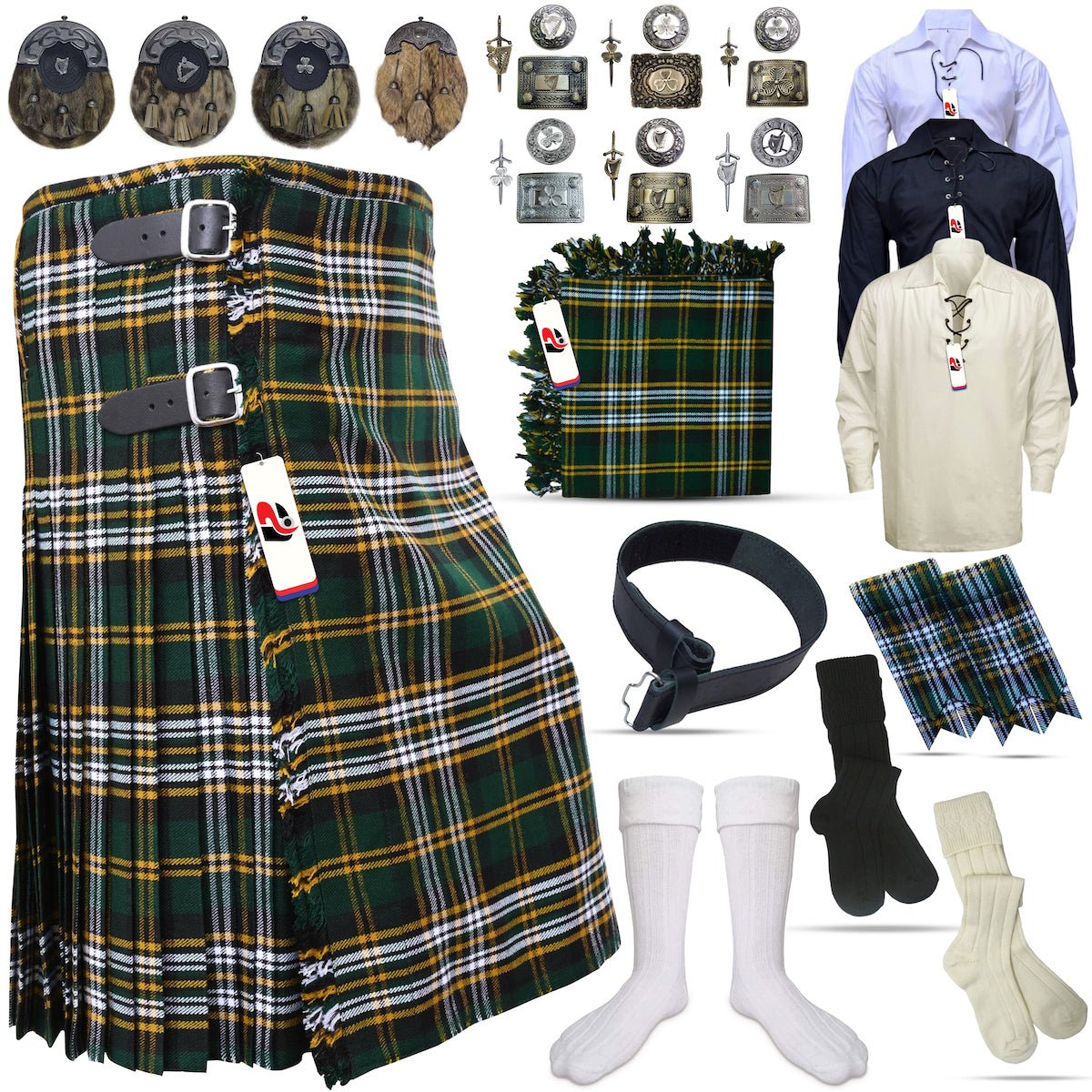 Heritage of Ireland Tartan Kilt Outfit