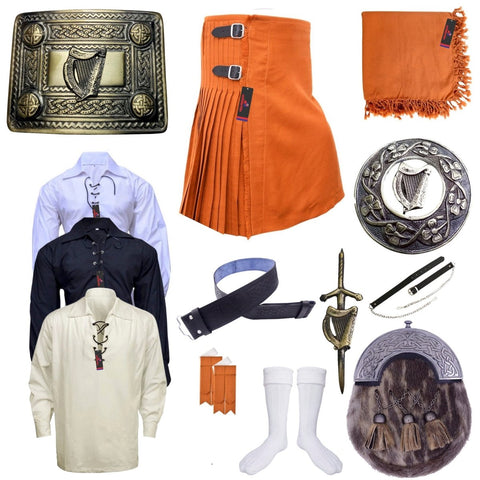 Irish Saffron Kilt Outfit - Heritage of Ireland
