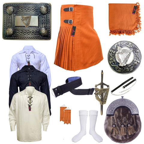 Irish Saffron Kilt Outfit - Heritage of Ireland