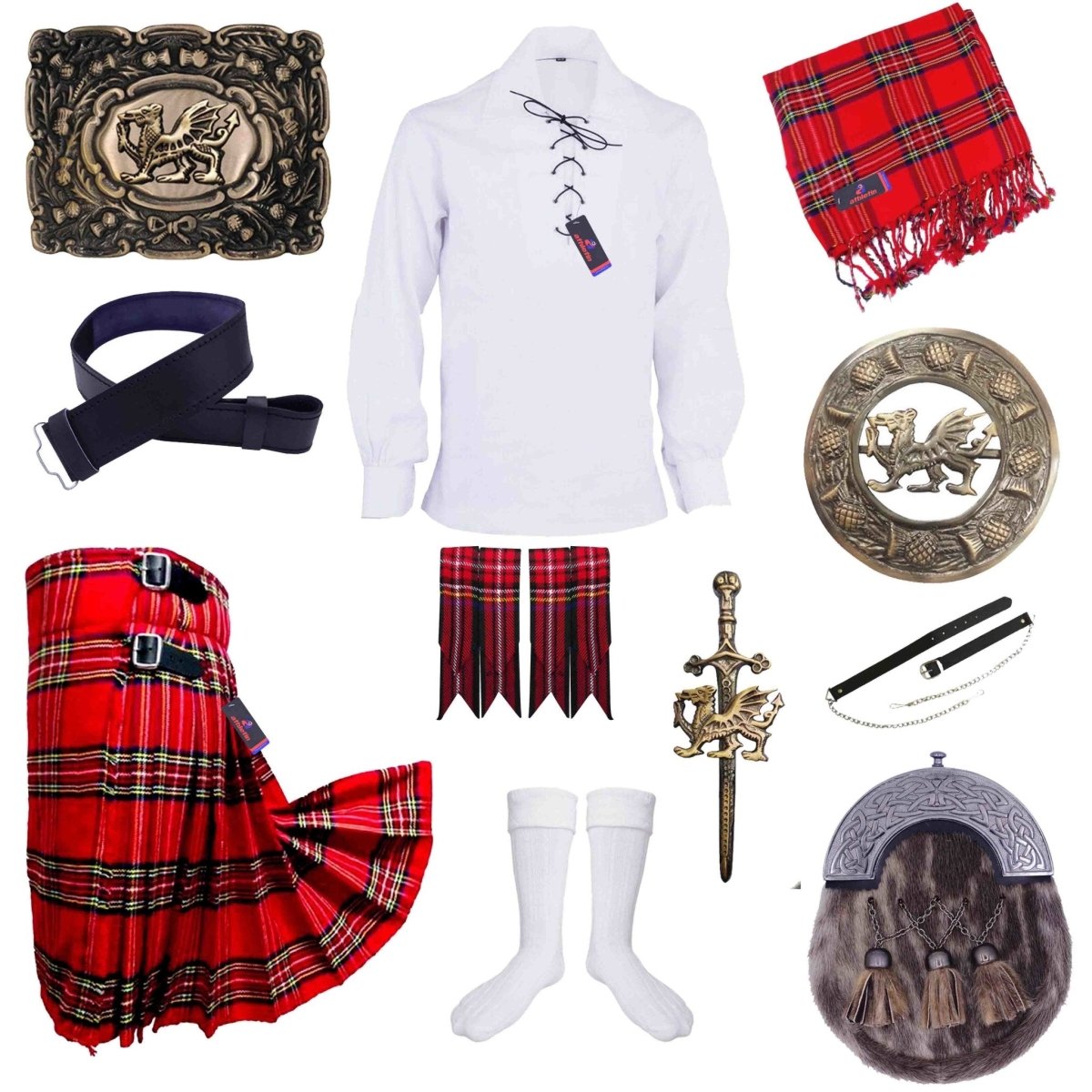 Royal Stewart Highland Kilt Outfit
