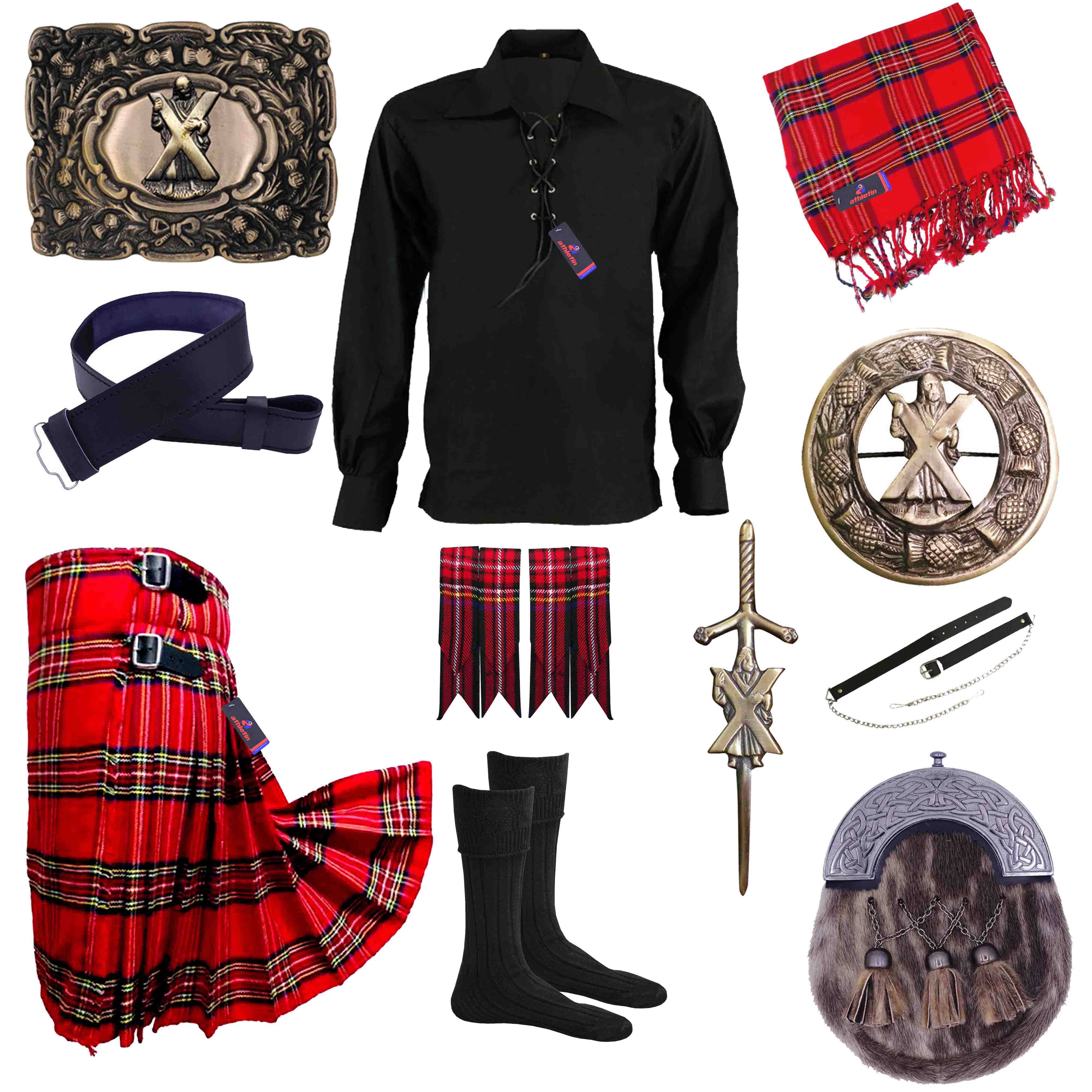 Traditional Royal Stewart Highland Kilt for Scottish Celebrations